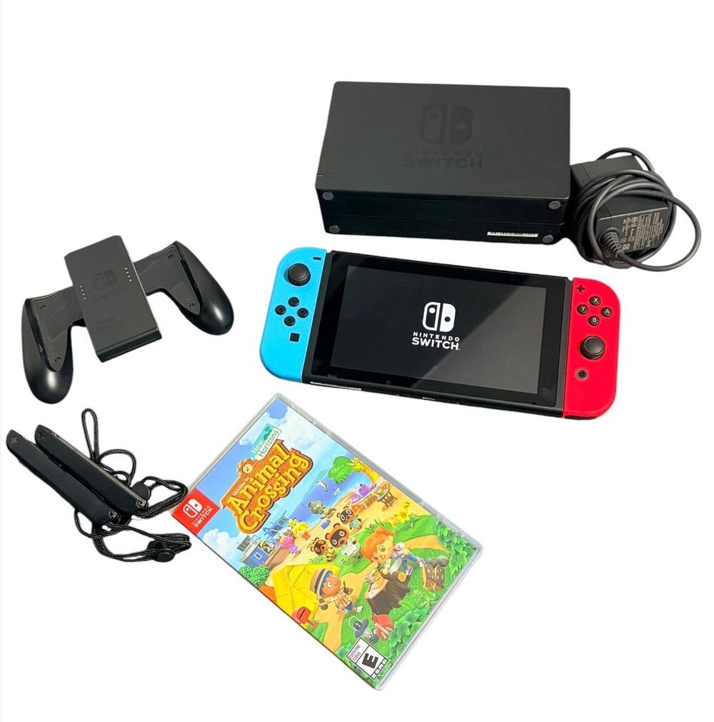Nintendo Switch Console accessories and Animal Crossing Game Bundle